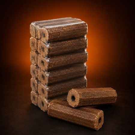 Pini Kay Briketts 23,5 cm – halbe Palette 480 kg, 48 Säcke à 10 kg (Import)