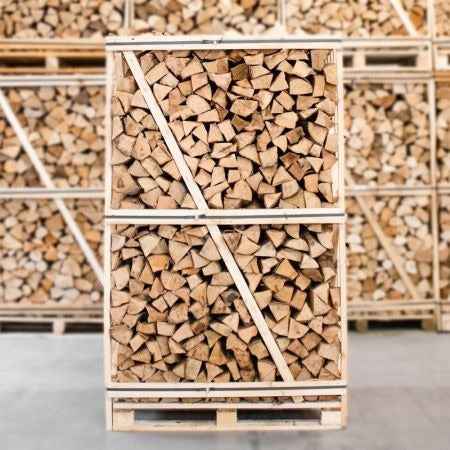 Buche Brennholz kammergetrocknet 33 cm – ganze Palette 900 kg